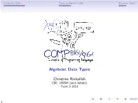 Algebraic Data Types