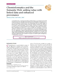 Cheminformatics and the Semantic Web: Adding Value with Linked Data and Enhanced Provenance