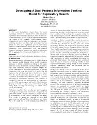 Developing a Dual-Process Information Seeking Model For