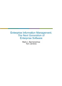 Of Enterprise Software