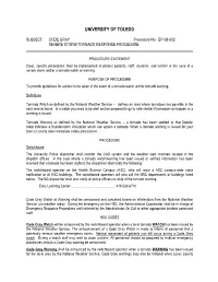 Severe Weather/Tornado Response Procedure, # EP-08-002