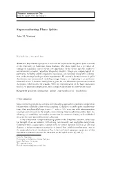 Superconducting Phase Qubits