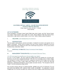 Advisory Draft Minutes 8.10.18