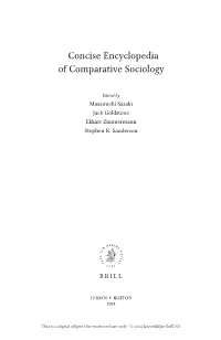 Concise Encyclopedia of Comparative Sociology