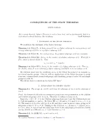 Consequences of the Sylow Theorems