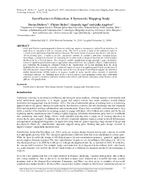Gamification in Education: a Systematic Mapping Study