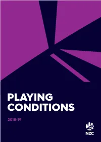 NZC Playing Conditions