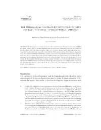 The Theological Controversy Between Eunomius and Basil the Great: a Philosophical Approach