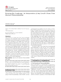 An Interpretation of Amy Lowell's Poems from Emerson's