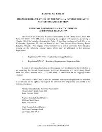 LCB File No. R206-03 PROPOSED REGULATION of the NEVADA
