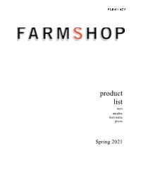 Product List Item Number Item Name Prices