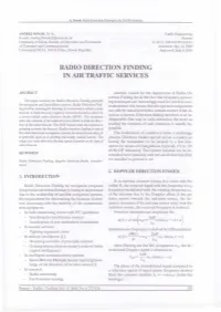 Radio Direction Finding in Air Traffic Services