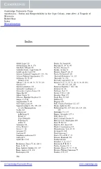 Status and Respectability in the Cape Colony, 1750-1870: a Tragedy of Manners Robert Ross Index More Information