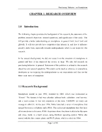 CHAPTER 1: RESEARCH OVERVIEW 1.0 Introduction