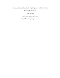 Existing and Potential Remedies for Illegal Flipping in Buffalo, New York