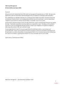 HSBC Asset Management – UK Stewardship Code Report 2020 1