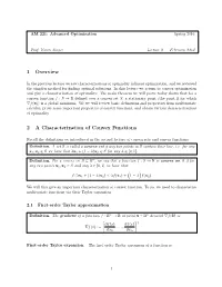1 Overview 2 a Characterization of Convex Functions