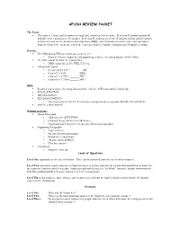 Apush Review Packet