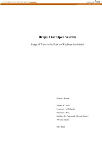 Drops That Open Worlds. Image of Water in the Poetry of Euphrase