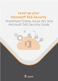 Microsoft 365 Security Guide