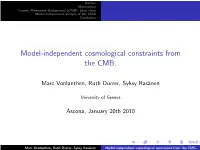 Model-Independent Cosmological Constraints from the CMB