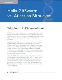 Perforce Helix Gitswarm Vs. Atlassian Bitbucket