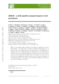 QPACE--A QCD Parallel Computer Based on Cell Processors