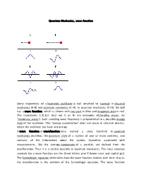 Quantum Mechanics Wave Function Some Trajectories of a Harmonic Oscillator