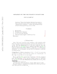 REMARKS on the ABUNDANCE CONJECTURE 3 Log ﬂips for Log Canonical Pairs Is Known for All Dimensions (Cf