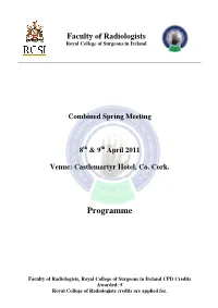 Spring Programme 2011