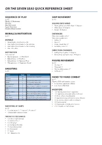 On the Seven Seas Quick Reference Sheet