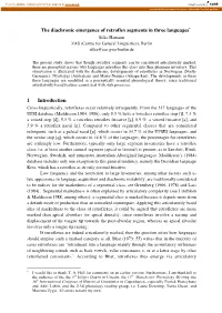 The Diachronic Emergence of Retroflex Segments in Three Languages* 1