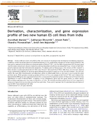 Derivation, Characterization, and Gene Expression Profile of Two