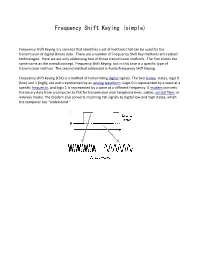 Frequency Shift Keying (Simple)