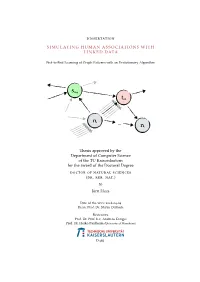 Simulating Human Associations with Linked Data – End-To- End Learning of Graph Patterns with an Evolutionary Algorithm Supervisors: Prof