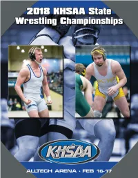 State Wrestling Program 2018