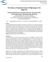 The History of Implementation of Pilgrimage in the Pagan Era