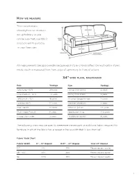 1 This Is a Schematic Showing How We Measure Our Upholstery So You Can