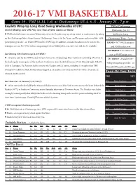 16-17 BKB Game Notes