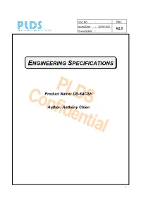 Engineering Specifications of Super Dual “DS-8ACSH”, a Slim Type DVDRW Drive
