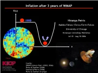 Inflation After 3 Years of WMAP V(Φ)