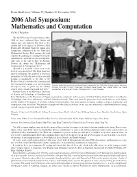 Mathematics and Computation by Nick Trefethen