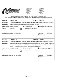 Page 1 of 9 VALID PLANNING APPLICATIONS RECEIVED up TO
