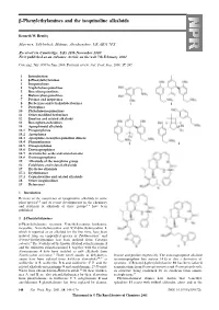 Β-Phenylethylamines and the Isoquinoline Alkaloids