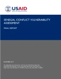 Senegal Conflict Vulnerability Assessment Report - 1