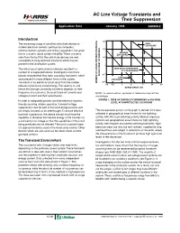 AC Line Voltage Transients and Their Suppression