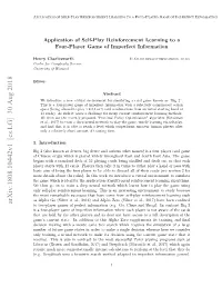 Application of Self-Play Reinforcement Learning to a Four-Player Game of Imperfect Information