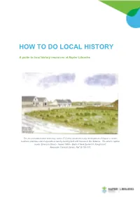 How to Do Local History