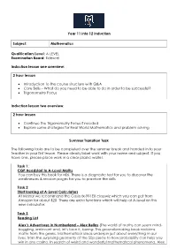 Induction Lessons and Transition Task