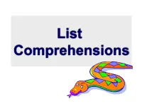 List Comprehensions
